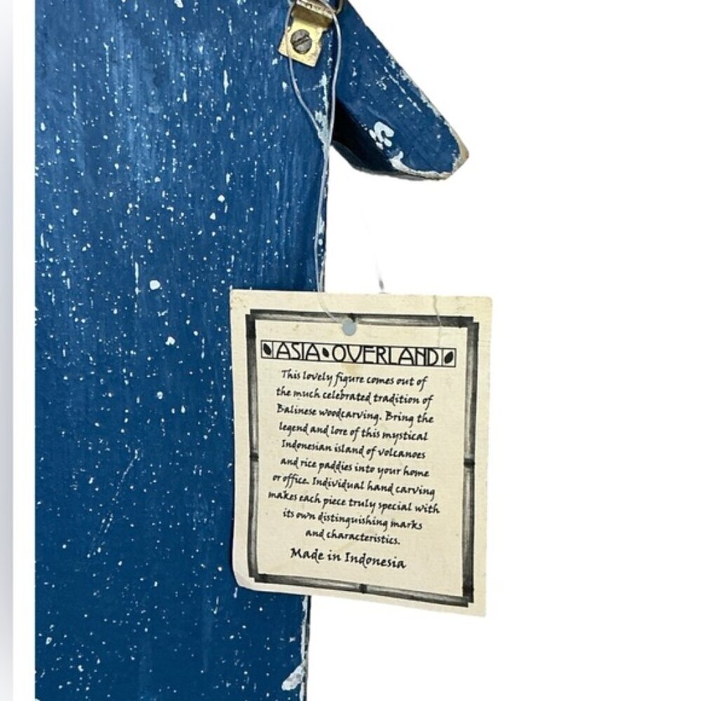 Nautical Boathouse Key Holder Wood  Wall Decor or Freestand Rustic Blue White - Picture 4 of 16
